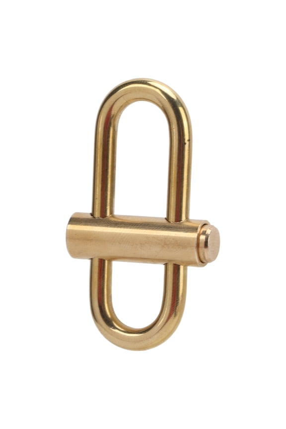 Brass Lock Keychain Smal Oval Slide Locking Snap Lock Clip Buckle Carabiner Key Holder,Brass Lock Keychain,Snap Lock Carabiner Keychain