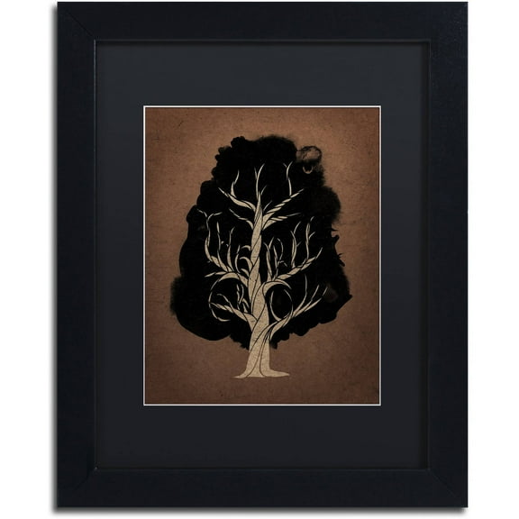 Trademark Fine Art 'Let The Tree Grow' Canvas Art by Robert Farkas, Black Matte, Black Frame