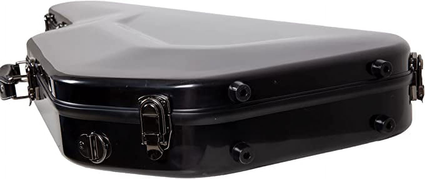 Crossrock Deluxe Fiberglass Case for Telecaster and Stratocaster Style Electric Guitars-Black