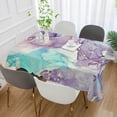 thumbnail image 4 of Coolnut Outdoor & Indoor Rectangle Tablecloth,Blue Purple Marble Texture Dinner Table Cover for Patio, Picnic, Holiday Party 54x54In, 4 of 7