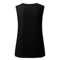 thumbnail image 4 of Tank Top For Women Loose Fit Cotton V Neck Solid Color Vest Pullover Shirt Black And White Sleeveless Tops For Women, 4 of 6