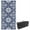 215" Blue, variant on Demi Bonn 9' x 18' Reversible Floral Outdoor Rug, Waterproof Plastic Straw Floor Mat, Portable RV Camping Carpet, Large Floor Mat for Backyard, Deck, Picnic, Beach, Blue