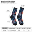 thumbnail image 2 of Xecao Tropical Flower Pattern Sport Socks for Women and Men Crew Socks Sporty Calf Socks Casual Socks, 2 of 6