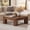 Dark Brown, variant on Tribesigns 39.37" Low Square Coffee Table, Farmhouse Large Tea Accent Table Center Table for Living Room(Natural)