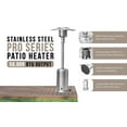 thumbnail image 6 of Fire Sense Patio Heater with Wheel Electronic Ignition System Portabl Propane Heater Stainless Steel, 6 of 12