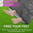 thumbnail image 3 of Teblint Camping Sleeping Bag for Adults Kids, Cold Weather Warm Sleeping Bag with Compression Bag for 3 Seasons, Compact Camping Essentials Gear Accessories Hiking Sleep Must Haves-Gray, 3 of 11