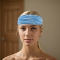 thumbnail image 6 of Unique Bargains 1 Pc Breathable Headband for Yoga Blue White, 6 of 6