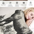 thumbnail image 3 of Orinice Bear Moose Woodland Warm Lightweight Blanket Soft Fleece Blankets Throw Blanket for All Seasons 50x60in, 3 of 6