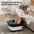 thumbnail image 3 of MaxKare Collapsible Foot Spa Bath Massager with Heat Bubbles Vibration 3 in 1 Function, 6 Massaging Rollers Pedicure for Feet Home Use, Black, 3 of 10