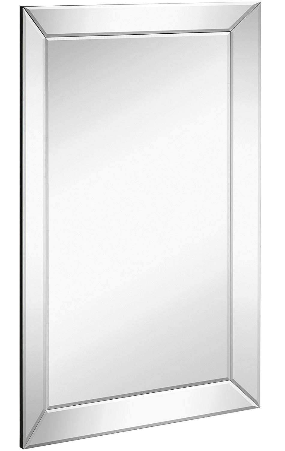 Hamilton Hills 24x36 Inch Rectangular Polished Silver Framed Mirrors ...