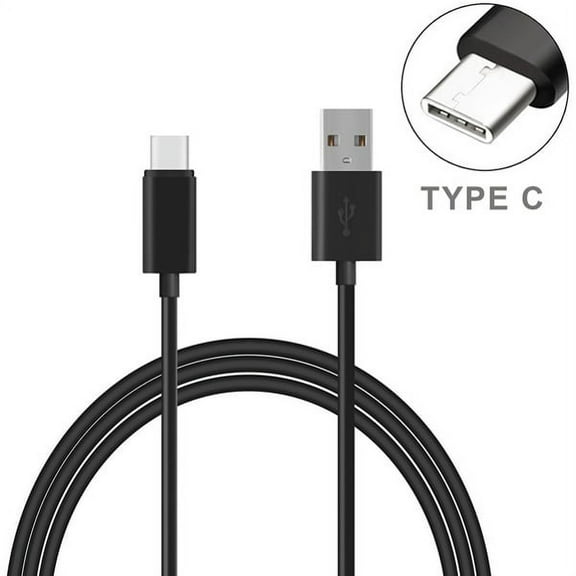 Samsung Galaxy S9  Black 6ft Long Type-C USB Cable Supports Turbo Charging R7Z