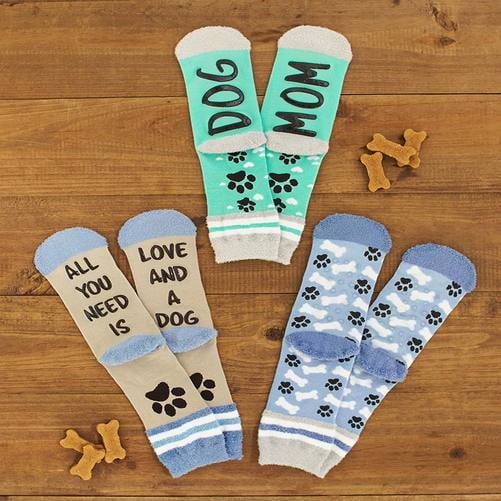 3Pair Dog or Cat Mom Slipper SocksDog
