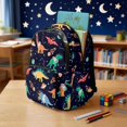 thumbnail image 3 of Bulopur Astronaut Dinosaur Print Kids School Bag Set 4 Pcs Lightweight Waterproof Kids School Backpack with Lunch Box, Pencil Case and Water Bottle Cover for Toddler Boys, 3 of 7