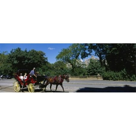 Tourists Traveling In A Horse Cart  NYC  New York City  New York State  USA Poster Print by  - 36 x
