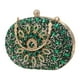 thumbnail image 4 of Bolso de mano de noche para mujer, cartera elegante con bolsillo y cuentas de diamantes de imitación. verde, 4 of 9