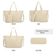 Angel Barcelo Women’s Lightweight Tote Bag Set with Wristlet Wallet, Apricot, 2-Piece