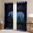 thumbnail image 2 of Homewish Safari Bear Black Out Curtains for Female Men Women,Jungle Animal Curtains Pack of 2 (42x63 Each),Vintage Lodge Cabin Bedroom Curtains,Lightweight Room Decor, 2 of 6