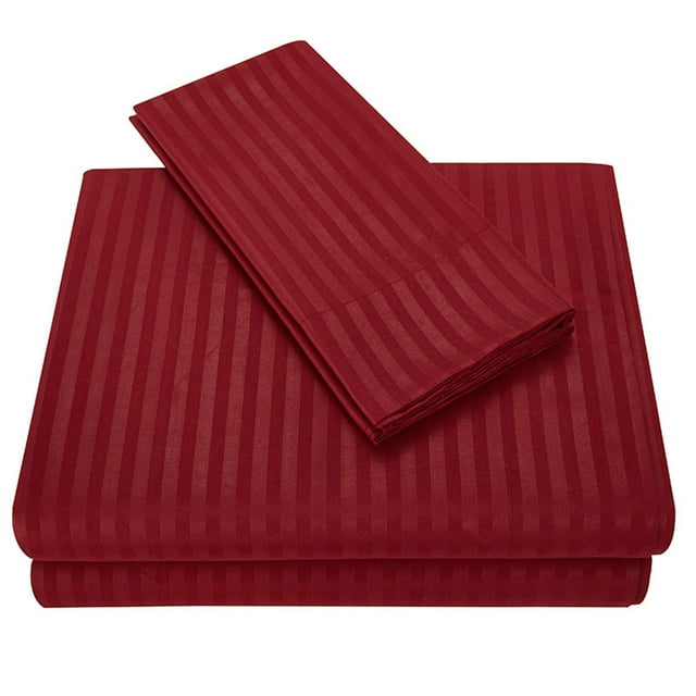 Ensemble de Lit Quatre Pièces en Tissu de Laine Uni Incrusté Ensemble de Draps