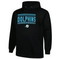 thumbnail image 2 of Men's Fanatics Black Miami Dolphins Big & Tall Pop Pullover Hoodie, 2 of 3