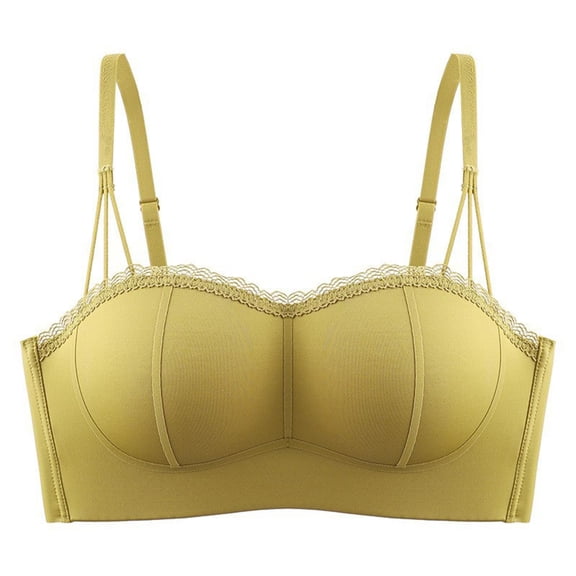 Fatuov Womens Wirefree Bra Breathable Comfortable Front Closure Bra for Everyday Full Coverage Push Up T-Shirt Bra, Convenient Fastening, Underwear 32A