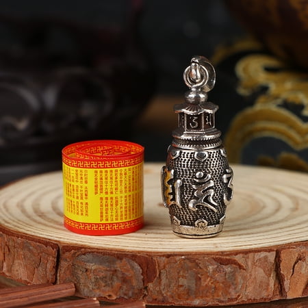 

1Pc S925 Sterling Silver Antique Pendant Retro Hollow Box Men Openable Amulet Locket Necklace Pill Box