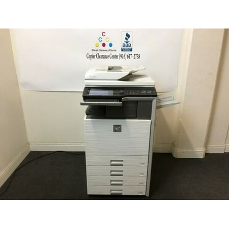 Sharp MX-2600N Color Copier Printer Scanner Fax Staple Finisher Low Meter