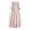 Pink, variant on Tshirt Dress Women Elbow Sleeve Loose Fit Crewneck Empire Waist Embroidered Boho Midi Dress Casual Summer Dresses