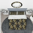 thumbnail image 3 of Designart 'Golden Luxury Peacock Feathers' Modern & Contemporary Duvet Cover Set, 3 of 4
