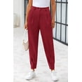 thumbnail image 2 of Womens Summer High Waisted Ankle Length Trouser Slacks With Pockets, 2 of 17