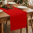 thumbnail image 3 of Table Runner Dresser Scarves 90 Inch Long,Christmas Red Linen Dining Table Runners, 3 of 9