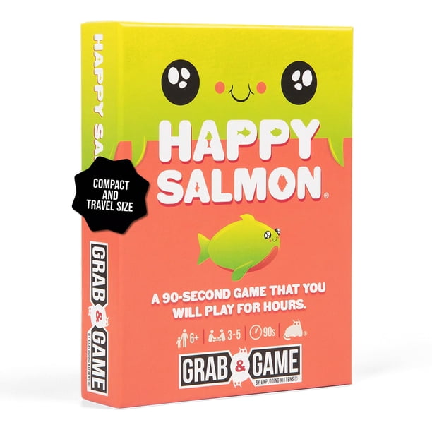 Juego de Cartas Exploding Kittens Happy Salmon Grab & Game 6+ Años