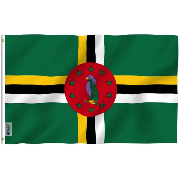 ANLEY Fly Breeze 3x5 Feet Dominica Flag - Dominican Flags Polyester