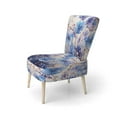 thumbnail image 3 of Designart "violet Tranquil Petals IV" Purple Abstract Upholstered Accent Chair - Modern Arm Chair For Bedroom, 3 of 5