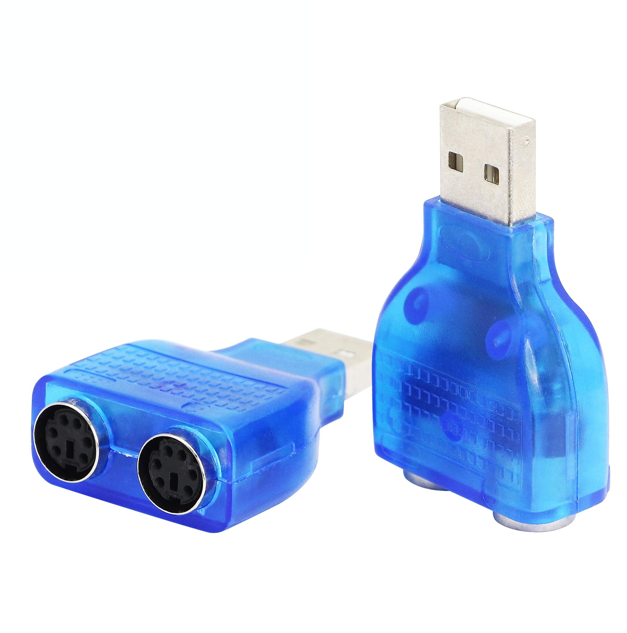 GELRHONR USB to PS2 Adapter，USB to Dual PS/2 Keyborad & Mouse Converter