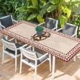 thumbnail image 2 of Western Texas Star Vintage Table Cloths for 8 Foot Rectangle Tables, Rustic Wreath Red Beige Plaid Patio Waterproof Elastic Fitted Tablecloths, Washable Rectangular Table Cover for Camping, 2 of 8