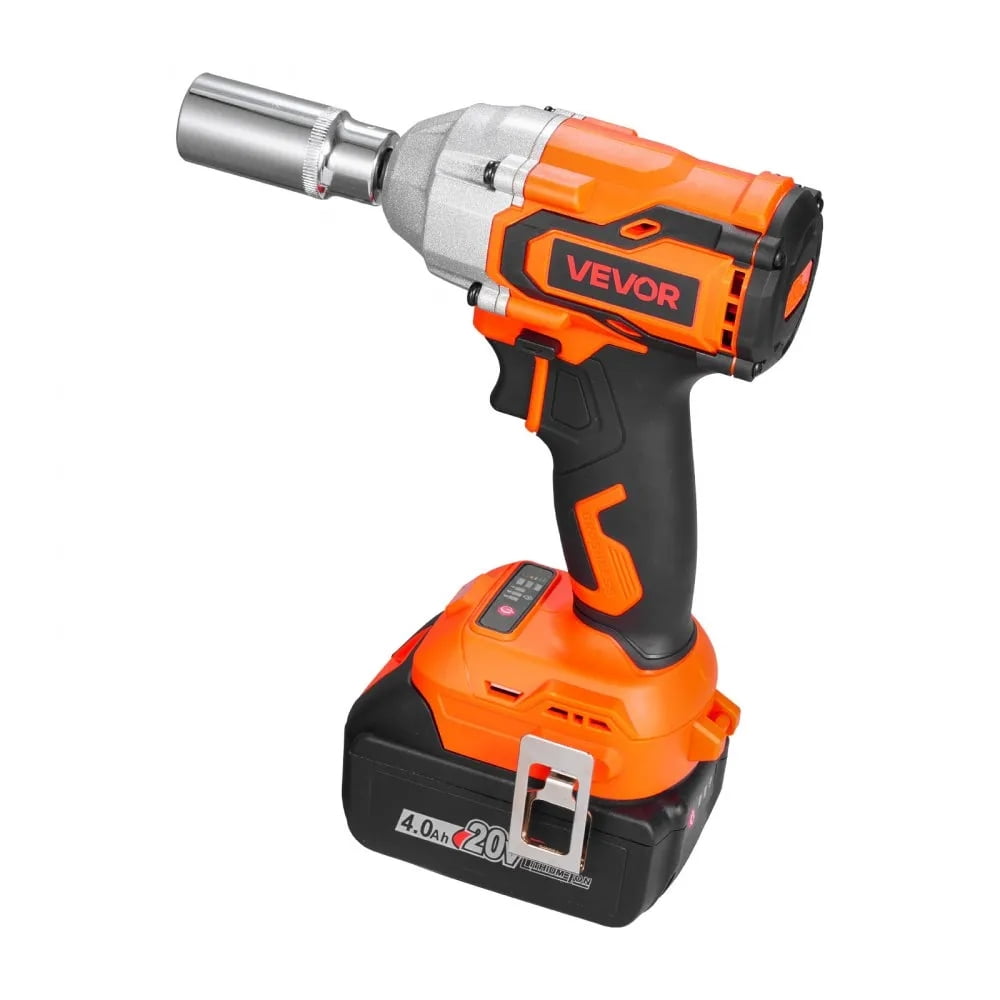 20V Cordless Impact Wrench 3/8", 380Nm Brushless, 4Ah, Sockets, 2600RPM For Automotive & DIY