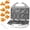 Car Waffle Maker, variant on 6-in-1 Mini Waffle Maker With Removable Plates, 4.5'' Mini Waffle Iron for Holidays, Parties & Events Waffle Maker Machine, 8 Plates with  Ceramic Coating, White