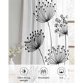 thumbnail image 6 of Black Dandelion Sheer Curtains 84 Inch Length 2 Panels Set for Living Room/Bedroom, Country Modern Minimalist Flower Kitchen Curtains Grommet Semi-Sheer Curtains Drapes Window Treatments 52"x84"x2, 6 of 7