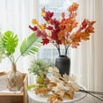 thumbnail image 2 of Kripyery Artificial Maple Leaf Vibrant Color Simulation Plant Exquisite Realistic Maple Leaf for Home Party Decoration, 2 of 8