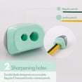 thumbnail image 4 of BAZIC Pencil Sharpener Dual Blades w/ Triangle Receptacle, 24-Pack, 4 of 7