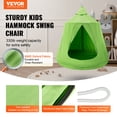 thumbnail image 2 of VEVOR Hanging Tree Tent, 330 LBS Capacity Hanging Tent Swing for Indoor and Outdoor Hammock Sensory Swing Chair w/LED Lights String, Inflatable Base, Ceiling Swing Pod Play Tent, 2 of 9