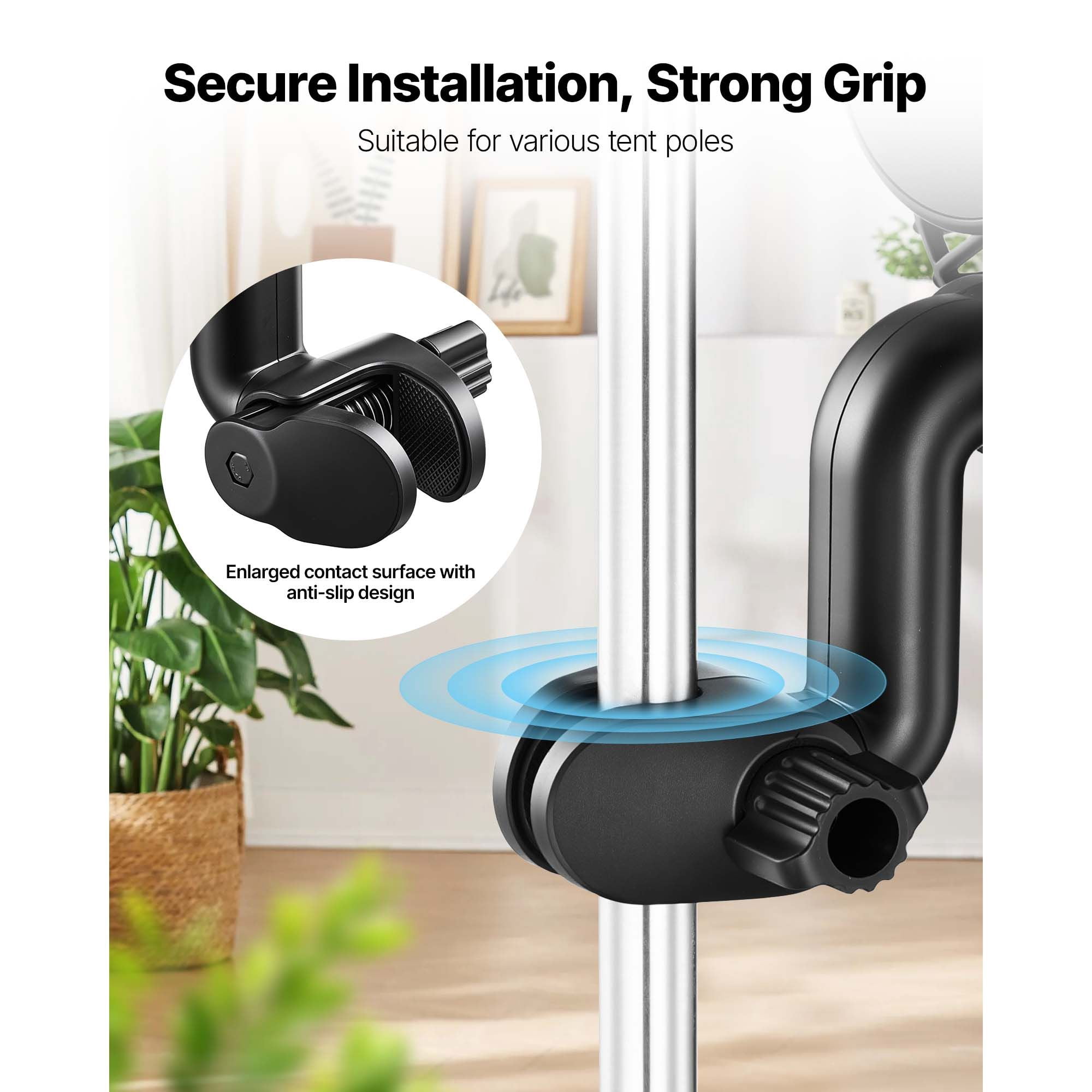 Dual-Motor Clip Fan 2-Pack for Grow Tents 10 Speed Levels 125 CFM Airflow 45/90 Degree Oscillation USB Powered Quiet Operation