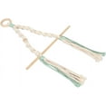 thumbnail image 3 of Nvzi Paper Towel Holder Simple Elegant Boho Paper Towel Hanger Easy Installation Cotton Rope Macrame Toilet Paper Holder Towel Rack for Bathroom Kitchen Office(Green), 3 of 5