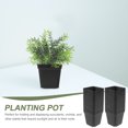 thumbnail image 4 of 100 unids Pequeñas macetas pequeñas plantadoras cuadradas Mini suculento Pote sin platos para Cactus Bonsai (Negro), 4 of 5