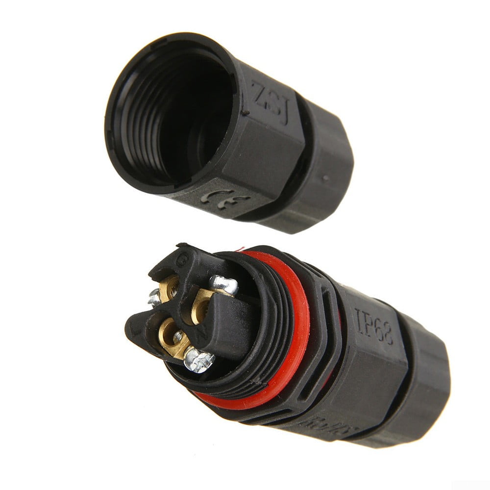 2pin 15A IP68 Waterproof Electrical Screw Connector Plug Socket 10pcs 9000 