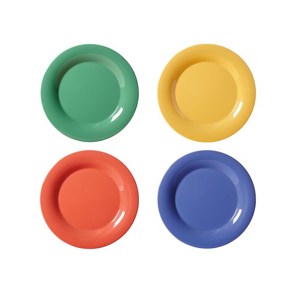 G.E.T. 9" Heavy-Duty Wide Rim Melamine Dessert Plate (Set of 12)