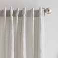 thumbnail image 4 of Peri Home 100% Linen Back Tab Lined Curtain, 95" Panel Pair, Silver, 4 of 4