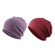 thumbnail image 1 of 2 piezas de gorro holgado con diseño de calavera elástico, informal, liso, para dormir en verano 2 piezas púrpura + rojo, 1 of 3