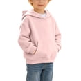 thumbnail image 2 of Xdegoge Baby Boys Basic Solid Pullover Hoodie Long Sleeve Casual Sweatshirt with Kangaroo Pocket Fall Winter Activewear Tops, 12M, 2 of 8