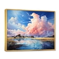 thumbnail image 2 of Designart "Infinite Azure Endless Sky II" Landscapes Floater Framed Wall Art Living Room, 2 of 7